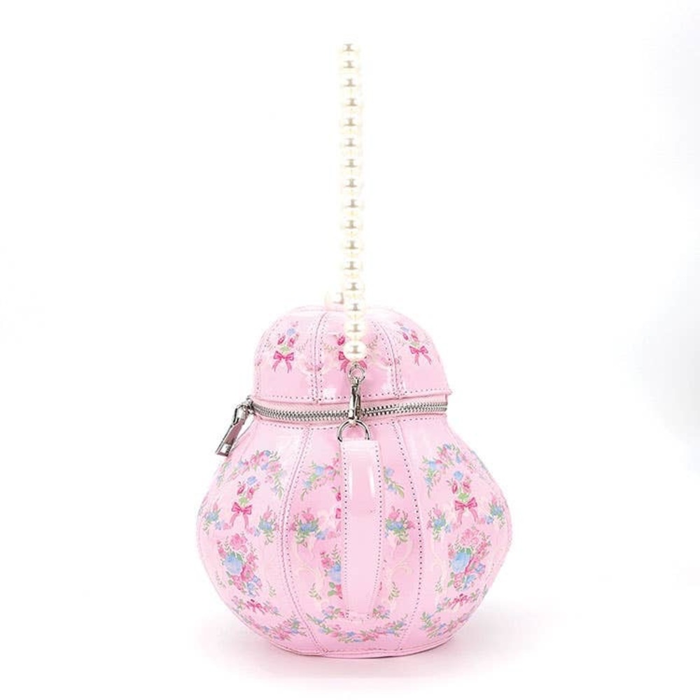 SOLD OUT Great Gift! Unique Whimsical 3D Floral Pink Teapot Tea Party Handbag - Picture 4 of 4